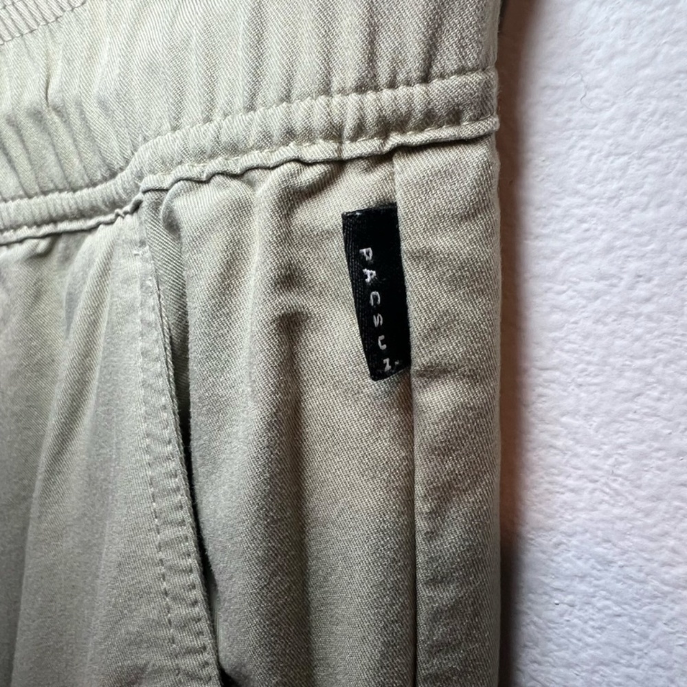 Pacsun Performance Athletic Slim Cargo Pants Tan Pull On Tapered Hiking Mens XL - Picture 4 of 15